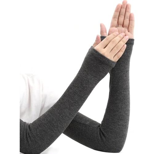 Unisex autumn and winter warm sleeves cashmere extended arm sleeves false sleeves driving air-conditioned room