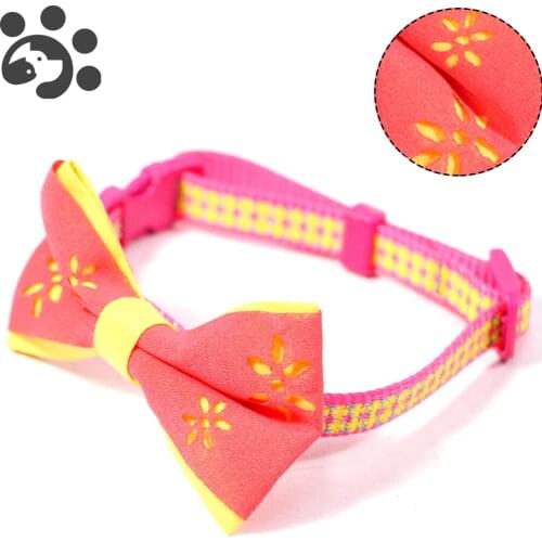 Cat Collar for Small Dogs Kitten Breakaway Adjustable Pet Collars Cute Bowknot Necklace Red Collar Costum Chihuahua Puppy MP0032