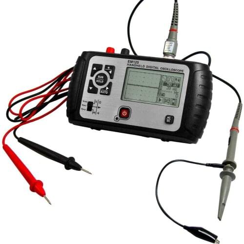 2 In 1 Digital Automotive Oscilloscope Handheld Lab Scope Digital Storage Multimeter Portable,25MHz Single Channel 6000-count