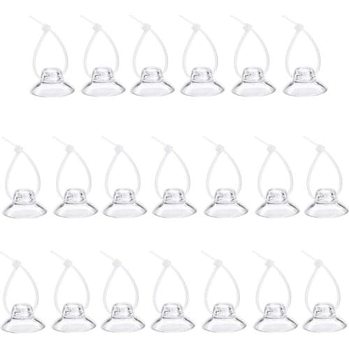 Suction Cups with Adjustable Zip Tis Set for Fish Tank Binding Moss Shrimp Nest 066E