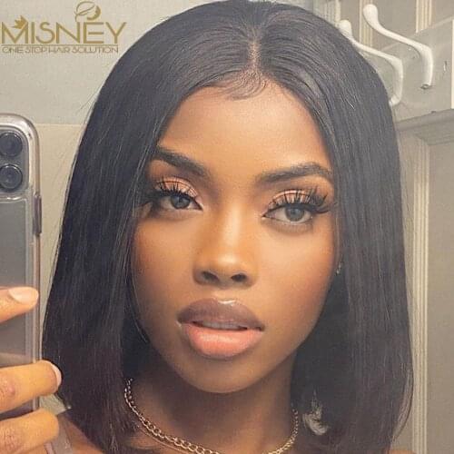 Straight Lace Front Wig 12 Inch Bob Wig Brazilian Remy Human Hair Wigs For Women 4x4 Lace Closure Short Wig Cheap Human Hair Wig