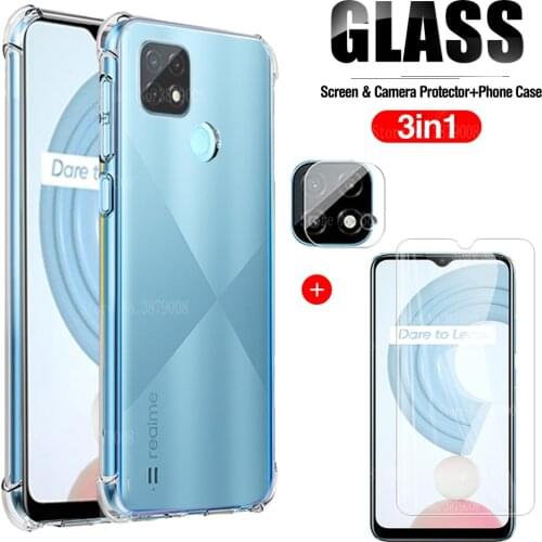 Realme C21 Cases, Clear Original Phone Color Case for RealmeC21 Realme c 21 Realme-c-21 Silicone Shockproof Cases on Realmi C 21