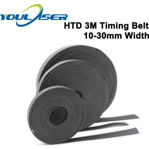 Timing Belt HTD-3M Rubber Open Belt Width 3M Polyurethane for CO2 Laser Engraving Cutting Machine