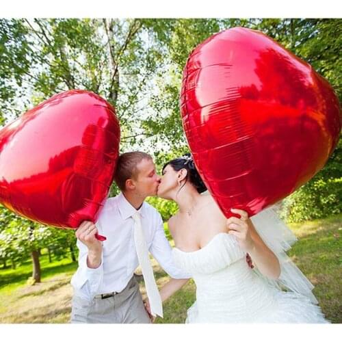 75cm Heart Shape Aluminum Inflatable Foil Balloons for Birthday Party Decorations Helium Balloon Air Globos Wedding Decoration