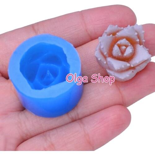 HYL184 22.2mm Flower Silicone Mold Fondant Cake Decoration Candy Resin Clay Earrings Necklace Craft Soap Candle FOOD SAFE