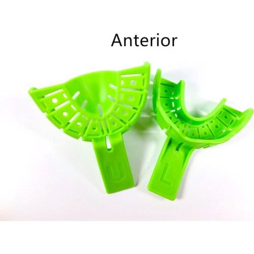 Dental Impression Implant Trays Anterior Window Green Hollow out Teeth Surpports Hole 135