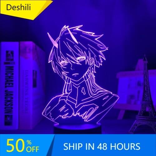DARLING In The FRANXX Hiro Led Night Light for Bedroom Decor Nightlight Anime Gift Table 3d Lamp CODE 016 DARLING In The FRANXX