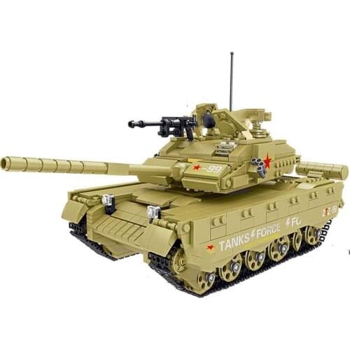 Military Series World War II Tank Model Chinese Army Type 99 Main Battle Tank Building Blocks Bricks Toys Gifts