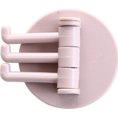 Rotatable hook multi-purpose kitchen seamless bathroom wall shelf nail-free hook hook towel hanging rack