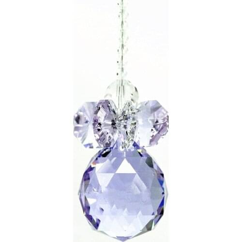 1pc 30x300mm(H) Lilac Crystal Glass Beads With Crystal Faceted Ball For Chandelier Parts Lighting Nice Suncatcher Prism Pendant