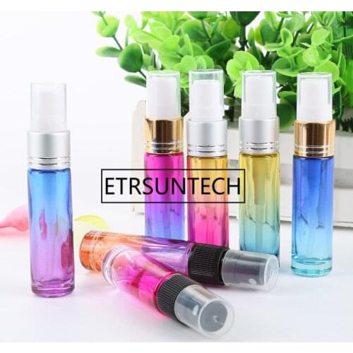 10ml Gradient Spray Bottle Travel Small Empty Perfume Bottle Mini Liquid Essential Oil Cosmetic Container