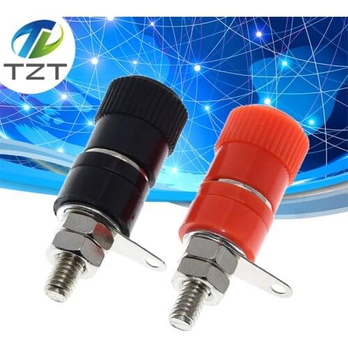 10PCS/LOT Terminal Blocks JS-910B 4mm Amplifier Terminal Connector Binding Post Banana Plug Jack Mount Black