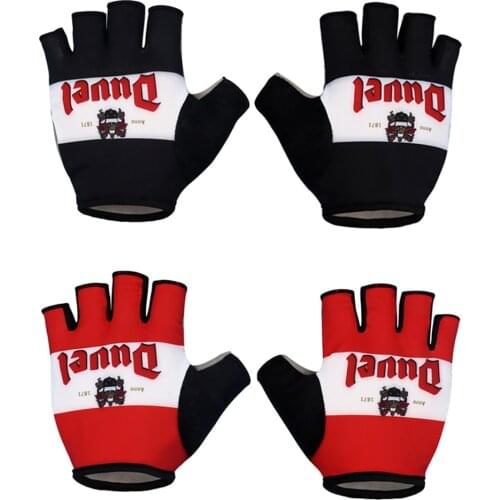 2021 Retro Guantes AntideSlizantes Para Ciclismo Manoplas Transpirables De Medio Dedo Deportes Choque Bicicleta