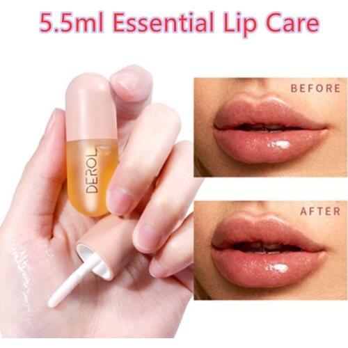 5.5ml Lip Repair Oil Plumping Lips Moisturizing Essential Lip Care Reduce Lip Lines Fine Stant Volumising Brighten Ginger