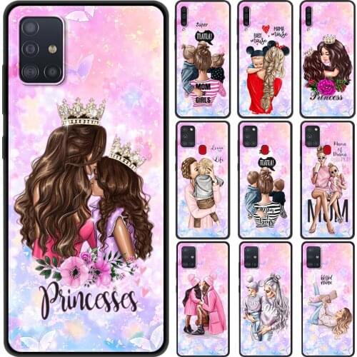 Phone Accessories Case for Samsung Galaxy A32 A52 A72 4G A12S A12 A02S A51 A71 A41 A01 5G Luxury Cover Mom And Baby