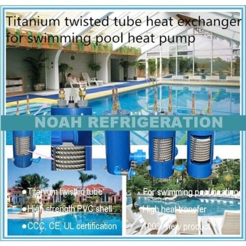 Free shipping ! 11.3KW condensing unit heat exchanger, titanium swimming pool condenser