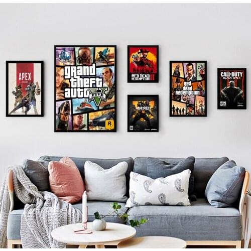 Decorative Home Decor Tableau Classic Game Canvas Painting Posters And Prints Wall Art Picture Abstract