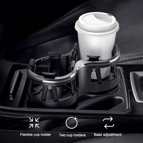 Water Cup Holder Double Hole Cup Drink Bracket Detachable Removable Car Pocket Foldable Vehicle Water Drink Mount