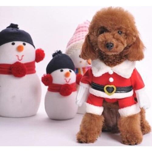Breathable Plush Small Cats Dogs Xmas New Year Clothes for Household
