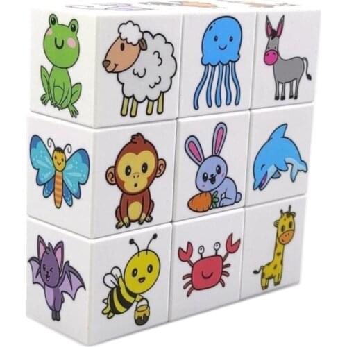 Ece'nin Zoo (9 shower cabin CUBE-54 animal), 4*4*4 cm, 9 magnetic CUBE