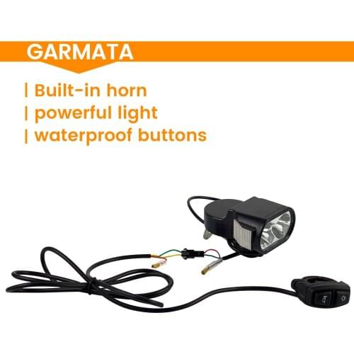 LED Electric Bicycle Front Light With Horn/ switch/ 36v48v60v
