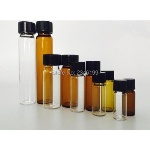 Wholesale 3ML 5ML 10ML 100pcs Amber Glass Bottles With Screw Cap Antibiotic Glass Sample Vials Packing Bottles For Medical Use
