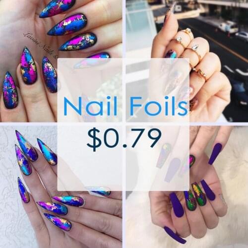 1pc 4*100cm Holographic Transfer Foil Holo Nail Foils Starry Sky Nail Art Transfer Foil Sticker