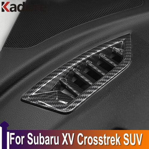For Subaru XV Crosstrek 2018 2019 2020 Carbon Fiber Air Vent Outlet Cover Trim Decoration Car Styling Interior Accessories