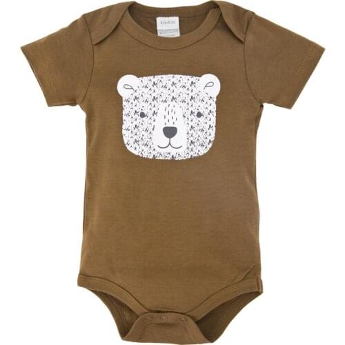 Summer Newborn Unisex Clothes Baby Rompers Pop It 100% Cotton Infant Short Sleeve Jumpsuits Cartoon Bear Pooh Printing Bodysuits