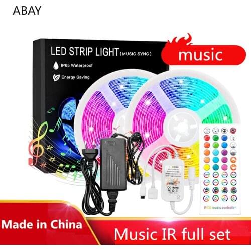 Music led strip light 12V rgb 5050 SMD LED lights colorful Ribbon Flexible Christmas decoration lamp 5M 10M 15M 20M Full set