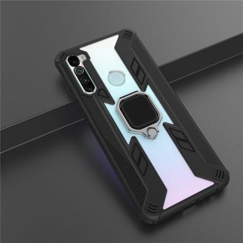 For Xiaomi Redmi Note 9 8 7 K20 Pro Max Shockproof Armor Magnetic Protection Phone Case For Redmi Note 9S 8T Holder Ring Cover