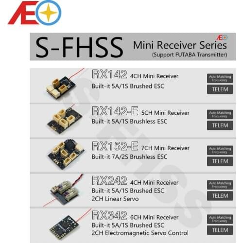 Futaba Remote Controller Choose Micro Mini Receiver RX for your FUTABA Transmitter RC Model Support S-FHSS FHSS Protocol