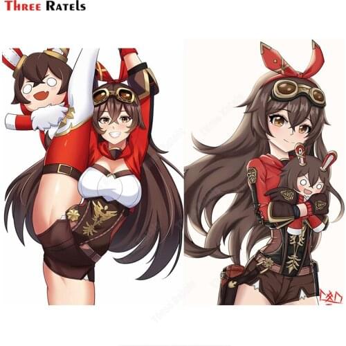 Three Ratels A455 Genshin Impact Amber Bicycle Guitar Luggage Laptop Motorcycle Graffiti Sticker Vinyl Can be customized Decal