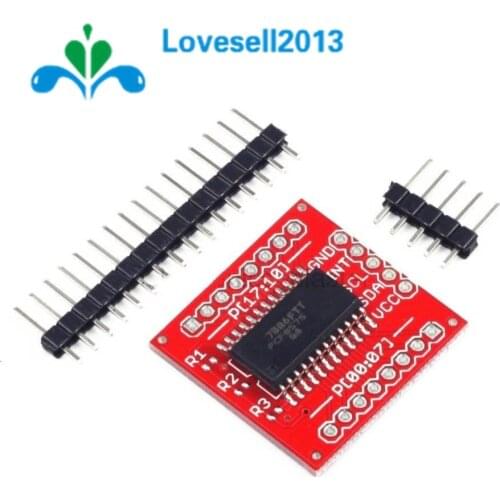1Set PCF8575 PCF8575C IIC I2C I/O Extension Shield Module 16-bit 400kHZ SMBus I/O Ports For Arduino