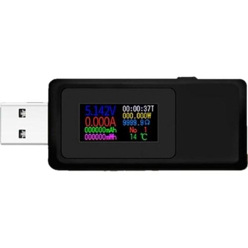 KWS-MX19 Colorful Screen USB Detector Voltmeter Ammeter USB Tester Voltage Current Power Capacity Monitor