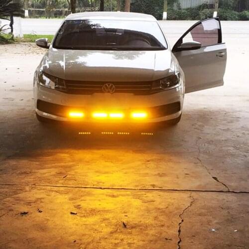 Waterproof Led Car driving light Amber Caution warning signal Auto Motorcycle fog light Truck Trailer RV Rear safety lamp 12/24v