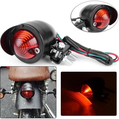 Motorcycle Tail Light for Cafe Racer Rear Brake Lamp Stop Taillight for Sportster Bobber Chopper