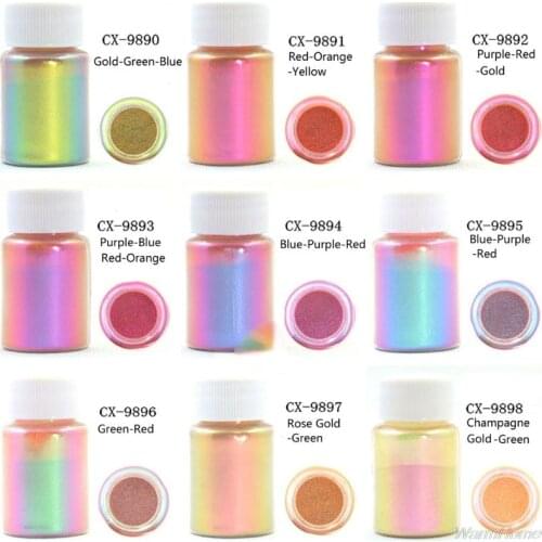 Mirror Chameleons Pigment Pearlescent Epoxy Resin Glitter Magic Discolored Powder Resin Colorant Making Tools M02 21 Dropship