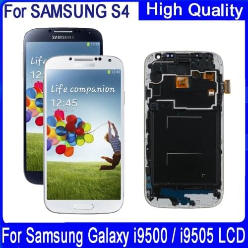 5.0 inch for SAMSUNG Galaxy S4 LCD Display Screen i9505 i9500 i9506 i337 with Frame Touch Screen Digitizer Assembly Replacement
