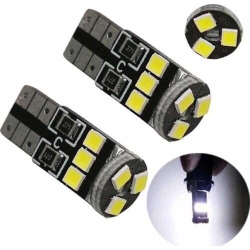 10Pcs LED Car Bulbs T10 9SMD 2835 Highbright White Clearance Light Canbus Error Free 168 194 License Plate Lights Dome Lamps 12V