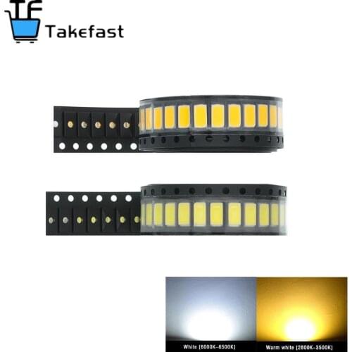 100pcs 5630/5730-CW/WW 0.5W-150Ma 50-55lm 6500K White Light SMD 5730 5630 LED 5730 diodes (3.2~3.4V)