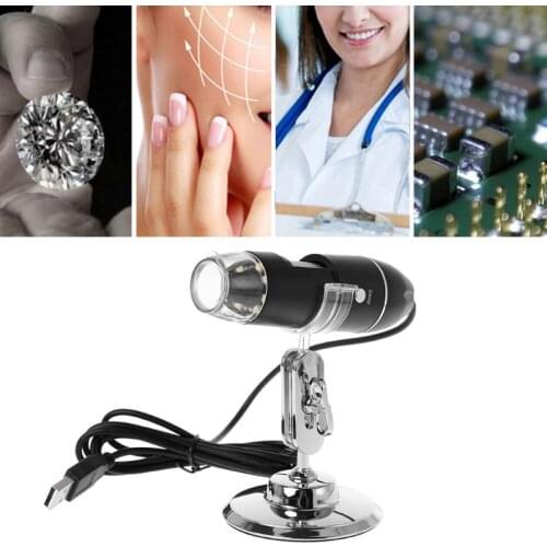 1000X USB Digital Microscope Camera Endoscope 8LED Magnifier with Metal Stand For Windows