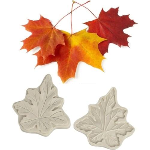 2Pcs Maple Leaves Petals Silicone Mold Fondant Mould Cake Decorating Tools Chocolate, Gumpaste Mold, Sugarcraft ,Kitchen Gadgets