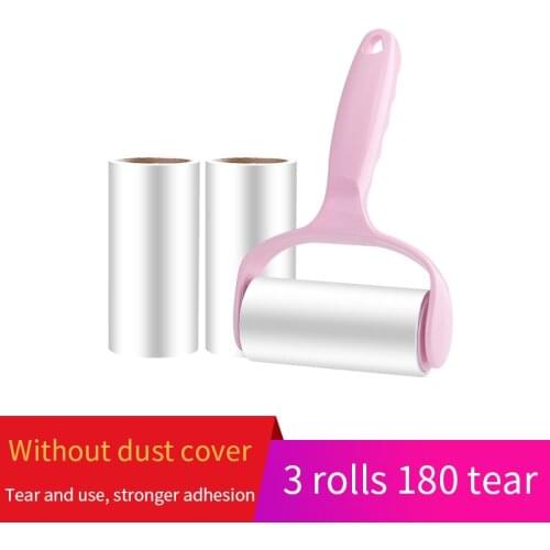 3 rolls + 1 handle sticky roller sticky paper, tearable sticky hair brush, clothes fluff brush, epilator kit with handle