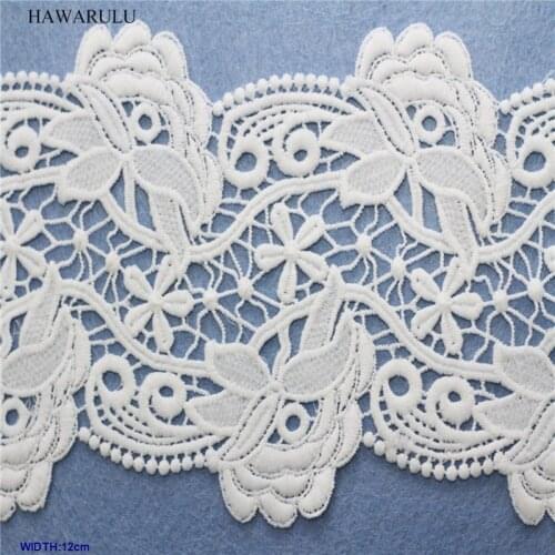 Dress Accessories Home Decoration White African Lace Fabric Ribbon Embroidery Milk Silk Water Soluble Womens Mesh Sewing Trim