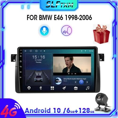 SLFTXM 2 Din Android 10 Car Radio For BMW E46 Coupe (M3 Rover) 316i 318i 1998-2006 Multimedia Player GPS Navigation 4G+WIFI RDS