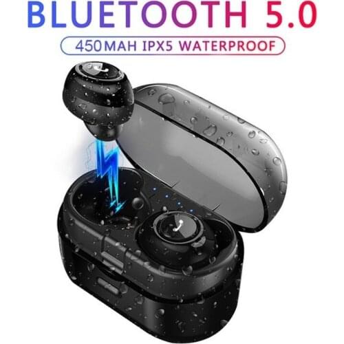 New Power DisplayBluetooth Earphone HIFI Stereo Sport Waterproof Wireless Headphone with Power Bank Charge Box Sports Earplugs