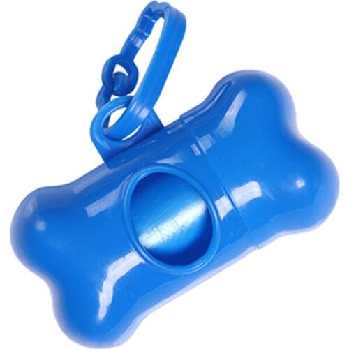 Pet Waste Bag Dispenser Biodegradable Bone Shape Small Dog Cat Poop Bag Dispenser Pet Cleaning Accessories Waste Bags