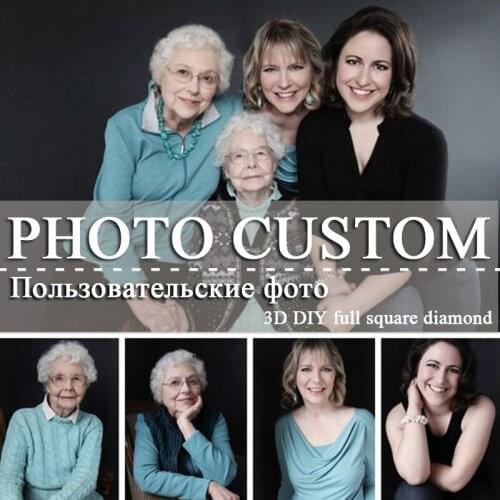 Photo custom!picture custom!DIY Diamond Embroidery 5D Diamond Painting Cross Stitch 3D Diamond Mosaic Rhinestone Decoration