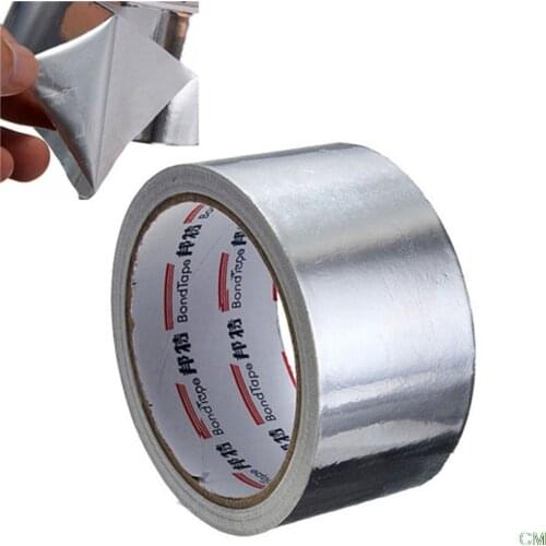 5cm*17m Thermal Resist Duct Repairs High Temperature Resistant Foil Adhesive Tape Useful Aluminium Foil Adhesive Sealing Tape
